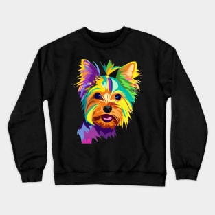 Yorkshire Terrier Pop Art - Dog Lover Gifts Crewneck Sweatshirt